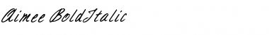 Download Aimee BoldItalic Font Title Preview