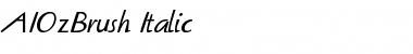 Download AIOzBrush Italic Font Title Preview