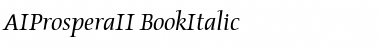 Download AIProsperaII Italic Font Title Preview