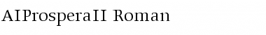 Download AIProsperaII Roman Font Title Preview