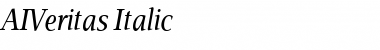 Download AIVeritas Italic Font Title Preview