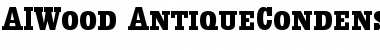 Download AIWood AntiqueCondensed Font Title Preview