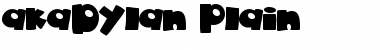 Download akaDylan Plain Regular Font Title Preview