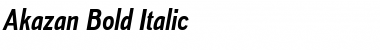 Download Akazan Bold Italic Font Title Preview