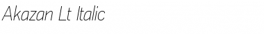 Download Akazan Light Italic Font Title Preview