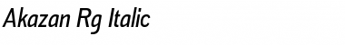 Download Akazan Italic Font Title Preview