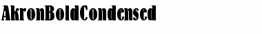 Download AkronBoldCondensed Regular Font Title Preview