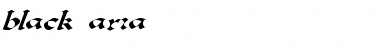 Download Black Aria 3 Italic Font Title Preview