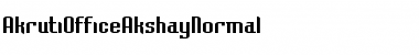 Download AkrutiOfficeAkshay Normal Font Title Preview