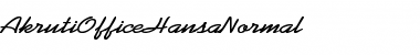 Download AkrutiOfficeHansa Normal Font Title Preview