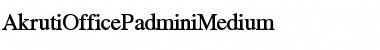 Download AkrutiOfficePadminiMedium Medium Font Title Preview
