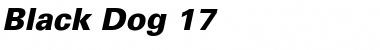 Download Black Dog 17 Italic Font Title Preview