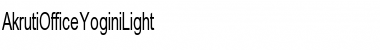 Download AkrutiOfficeYoginiLight Normal Font Title Preview