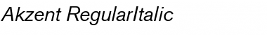 Download Akzent RegularItalic Font Title Preview