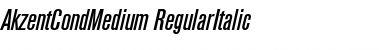 Download AkzentCondMedium RegularItalic Font Title Preview