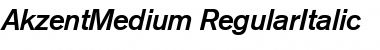 Download AkzentMedium RegularItalic Font Title Preview