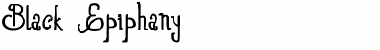 Download Black Epiphany Regular Font Title Preview