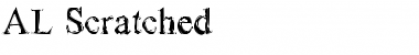 Download AL Scratched Regular Font Title Preview