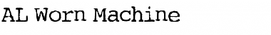 Download AL Worn Machine Regular Font Title Preview