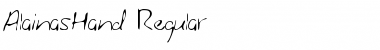 Download AlainasHand Regular Font Title Preview
