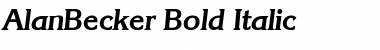 Download AlanBecker Bold Italic Font Title Preview
