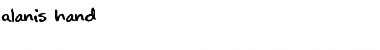 Download Alanis Hand Regular Font Title Preview