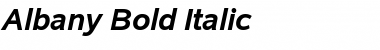 Download Albany Bold Italic Font Title Preview