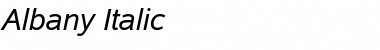 Download Albany Italic Font Title Preview