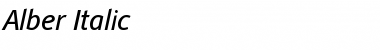 Download Alber Italic Font Title Preview