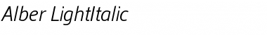 Download Alber Light Italic Font Title Preview