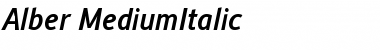 Download Alber Medium Italic Font Title Preview