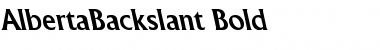 Download AlbertaBackslant Bold Font Title Preview