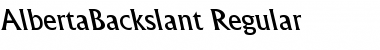 Download AlbertaBackslant Regular Font Title Preview