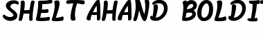 Download Shelta Hand* Bold Italic Font Title Preview