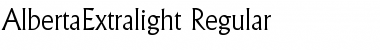 Download AlbertaExtralight Regular Font Title Preview