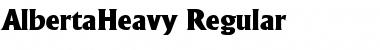 Download AlbertaHeavy Regular Font Title Preview