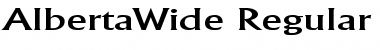 Download AlbertaWide Regular Font Title Preview