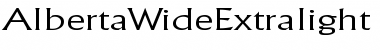 Download AlbertaWideExtralight Regular Font Title Preview
