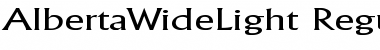 Download AlbertaWideLight Regular Font Title Preview