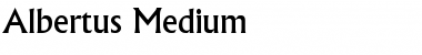 Download Albertus Medium Regular Font