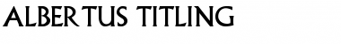 Download Albertus Regular Font Title Preview