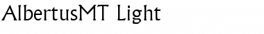 Download AlbertusMT-Light Light Font Title Preview
