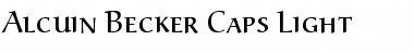 Download Alcuin Becker Caps Light Regular Font Title Preview