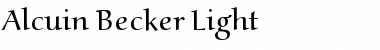 Download Alcuin Becker Light Regular Font Title Preview