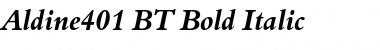 Download Aldine401 BT Bold Italic Font Title Preview