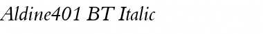 Download Aldine401 BT Italic Font Title Preview