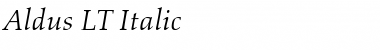 Download Aldus LT Roman Italic Font Title Preview