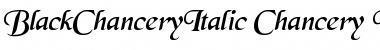 Download BlackChanceryItalic Chancery Italic Font Title Preview