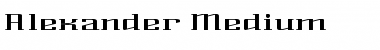 Download Alexander Medium Font Title Preview