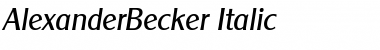 Download AlexanderBecker Italic Font Title Preview